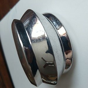 Knight$ of New York rhodium plated brass st. Marks armor cuff bracelet